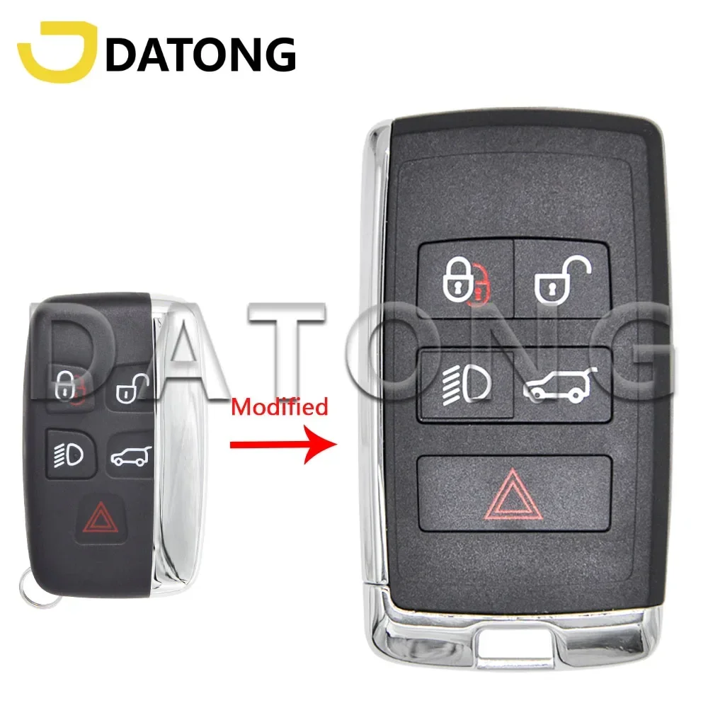 

Datong World Car Remote Key Shell Case For Land Rover LR4 Range Evoque Sport Jaguar XJ XJL XF Modified Smart Card Housing