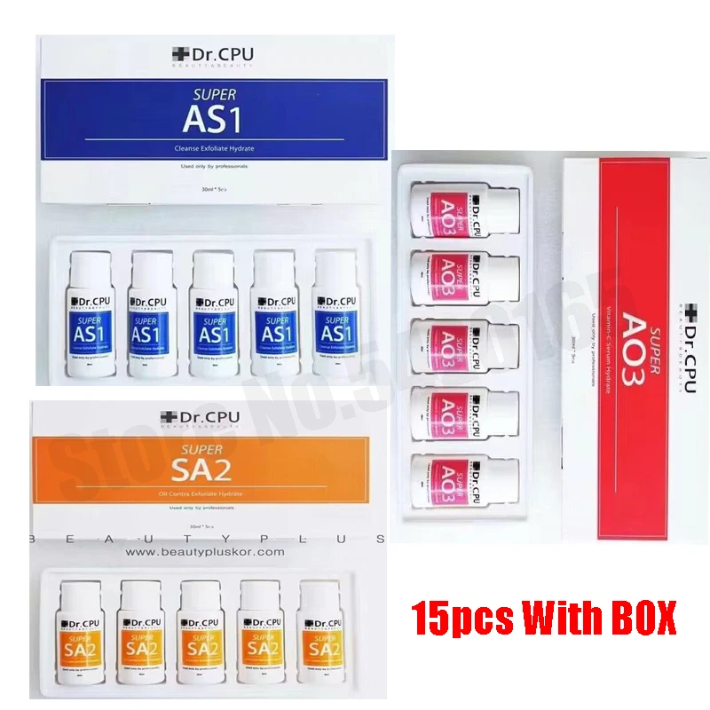 3/5/15Pcs 30ml Aqua Peeling Solution AS1 SA2 AO3 For Hydrafacial Dermabrasion Beauty Machine Facial Skin Care Strong Cleansing