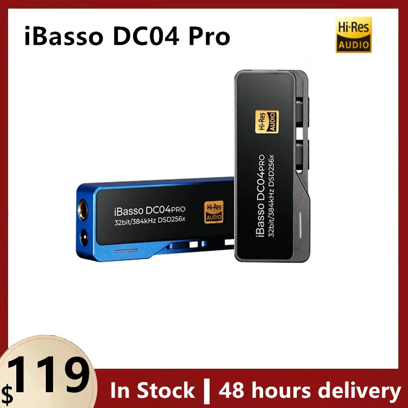 

iBasso DC04 Pro CS43131 DAC Decoding Amp Type C to 3.5mm 4.4mm for Android Phone Lossless HiFi Audio Decoding wired DSD256x
