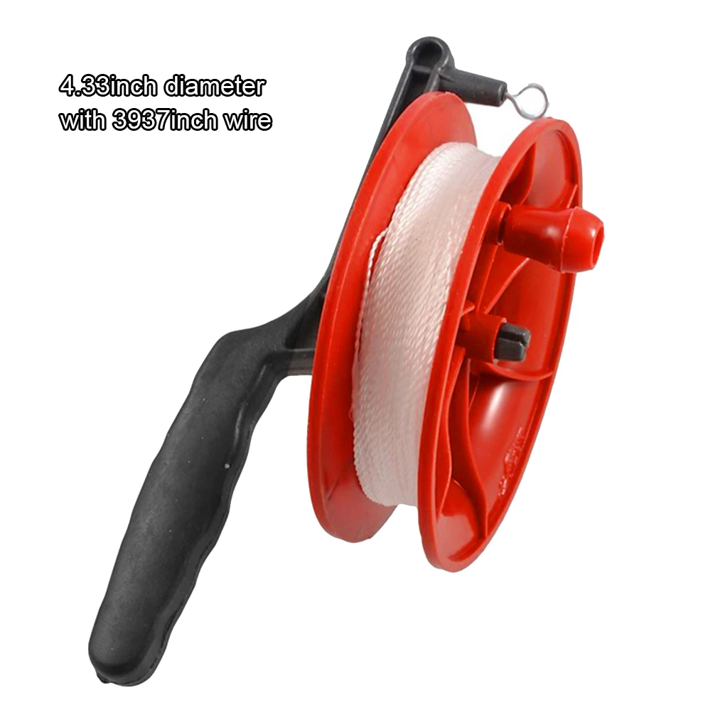 100M Flying Kite Line Plastic Winder Exquisite Round-shape Handheld String Board Outdoor Wear-resistant Nylon Axis 6