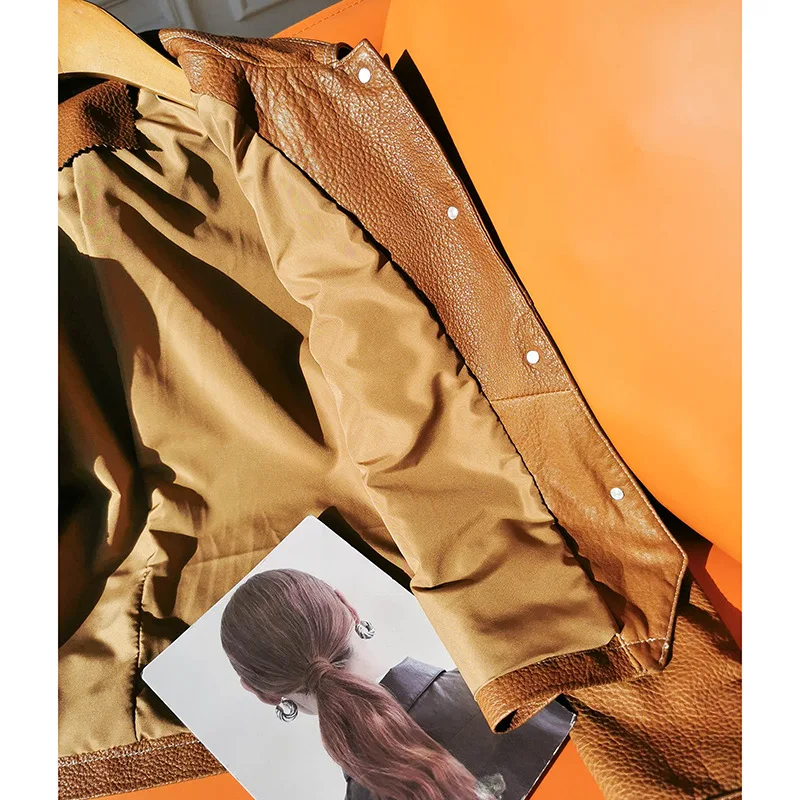 2022 Spring New Real Leather Coat Genuine Sheepskin Leather Foam Leather Jacket W5