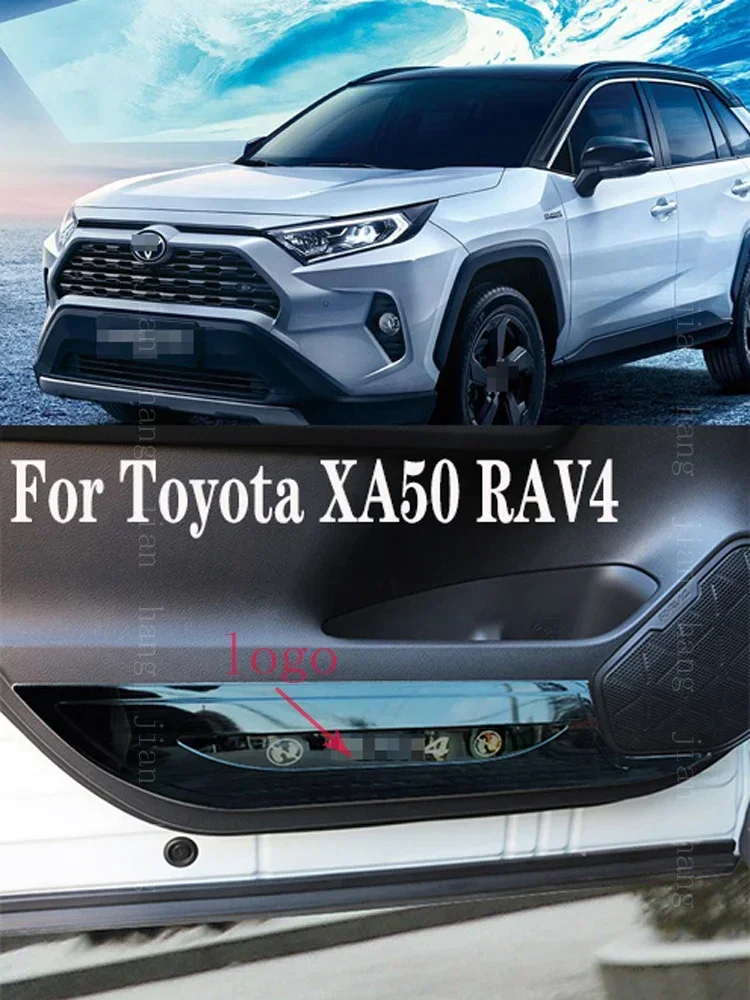 Toyota XA50 RAV4 door anti-kick pad RAV4 stainless steel side door protection anti-scratch pad 2014- auto parts