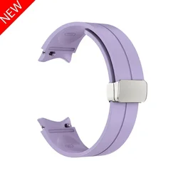 Enhanced Magnetic Silicone Watch Band Bracelet - Universal Fit - Watch 4 5 6 7 40MM (OfficialPu - S)