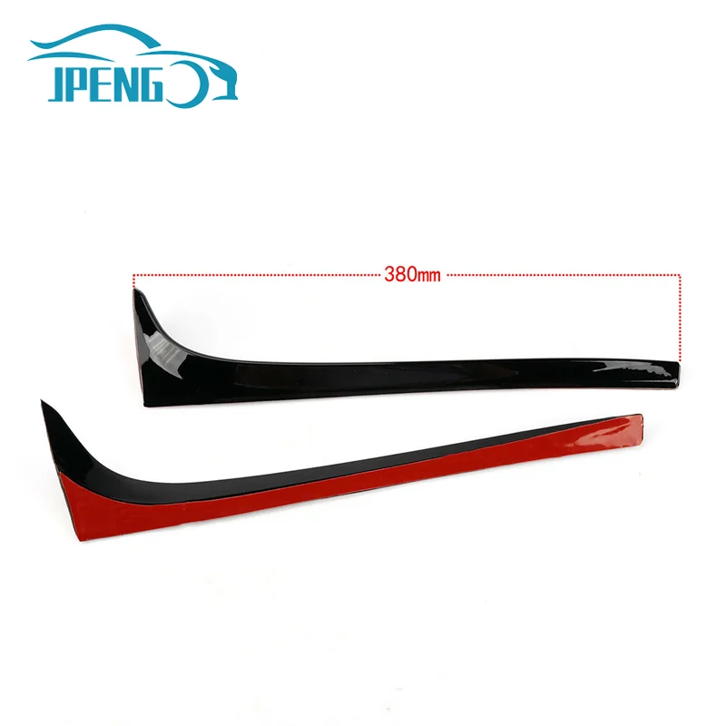 Rear Window Spoiler Fit For VW GOLF 7 MK7 GT 2014 2015 Black Rear Window Side Spoiler Wing Trim 2Pcs