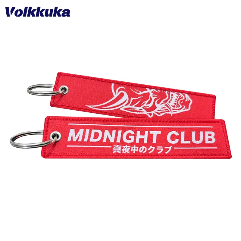 1Pc/2Pcs/3Pcs Set Sale Red Tag Midnight Club Oni Mask Both Sides Embroidery Patterns Funny Keychain Motorcycle Wholesale - Image 3