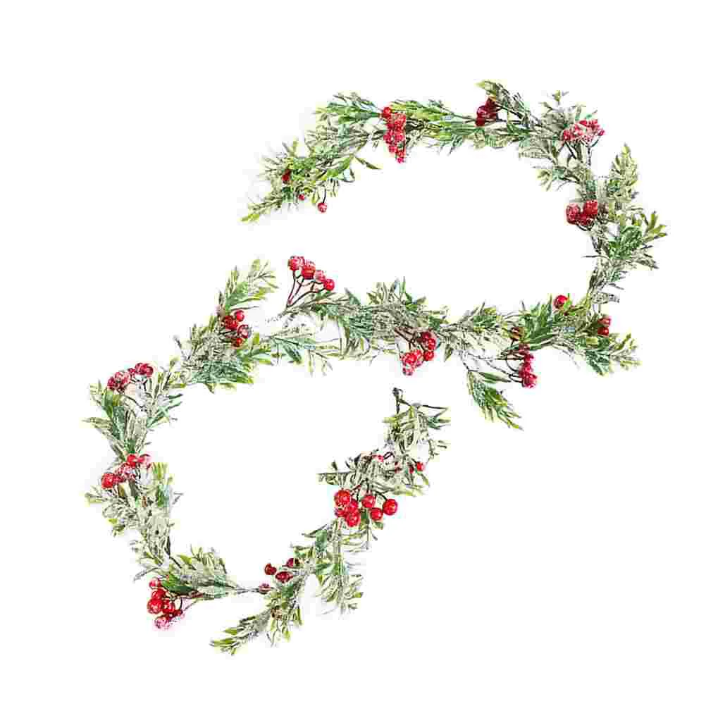 

Pine Branch Christmas Rattan Front Door Wreaths Artificial Berry Garland Pvc Vine