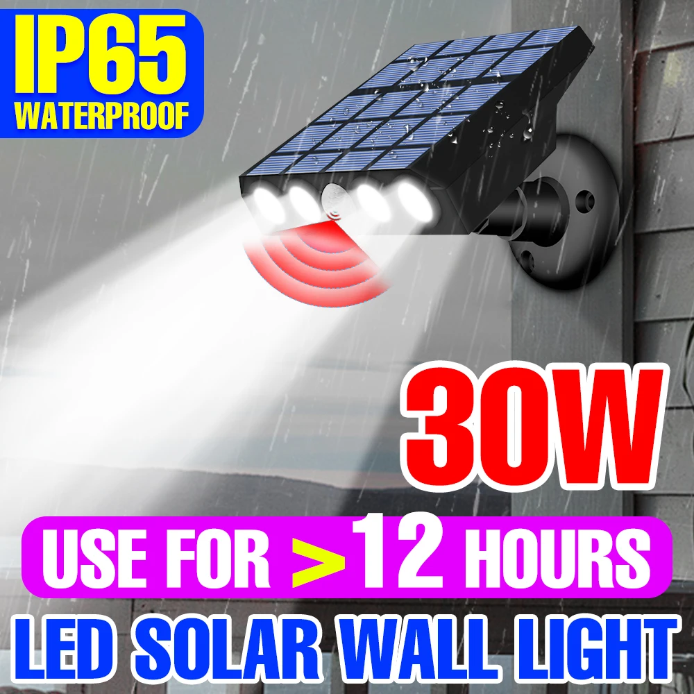 

LED Solar Lights Sunlight Powered Outdoor Solar Lamp PIR Motion Sensor Street Lights IP65 Waterproof Wall Lamp For Garden Patio