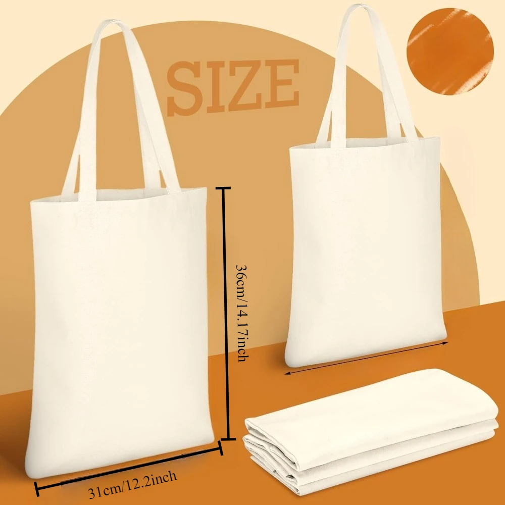 10 Pcs Sublimation Blank Tote Bags – Reusable DIY Halloween