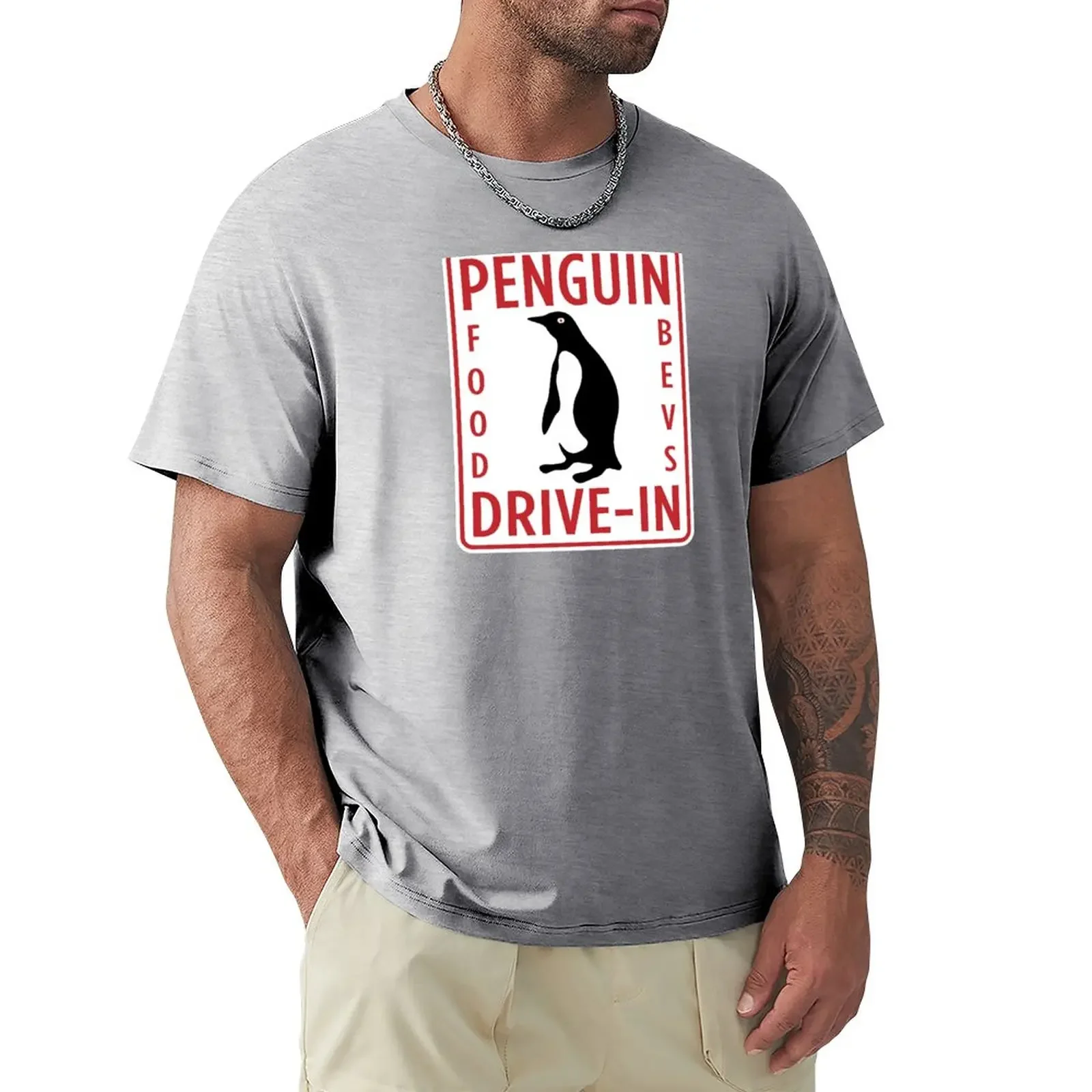 Penguin Drive-In T-Shirt Blanks Funnys T Shirt Uomo