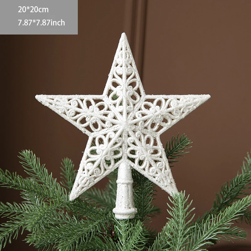Christmas Star Decoration Christmas Tree Decoration Hollow Glitter Christmas Tree Top Star Home Decor New Year Xmas Tree Ornaments