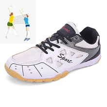 2022 New Mesh Breathable Volleyball Shoes Men and Women Professional Non-slip Tennis Shoes Lightweight Badminton Shoes tanie tanio TABOLU Mikrofibra CN (pochodzenie) Fujian Unisex 6007 RUBBER Siateczka (przepuszczająca powietrze) Profesjonalne oddychająca Masaż