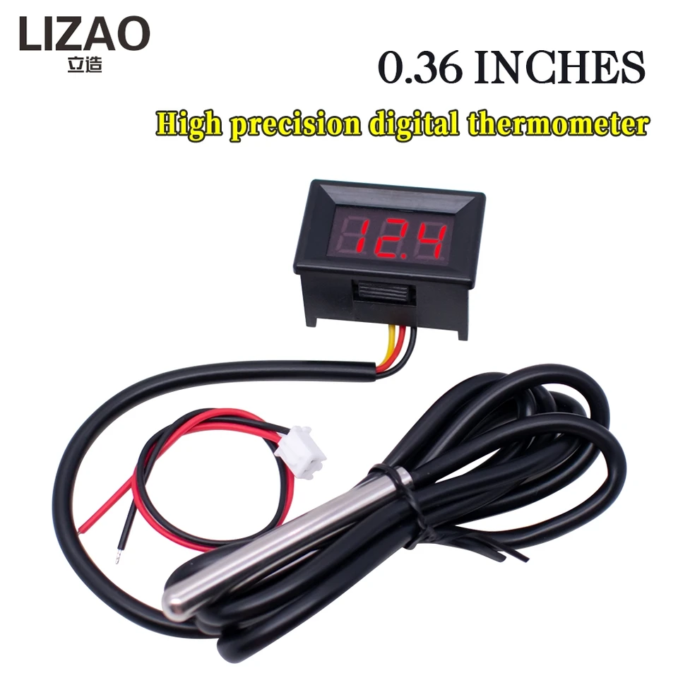 Display Thermometer 12V Digital With Led Red -40 A 110°C With Senso Ntc Generico 7427066581107 - Foto 9