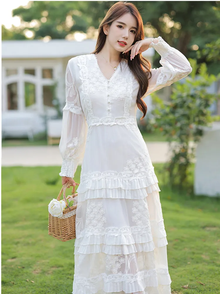 3way Sleeve Flower Dress 23 