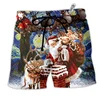 Merry Christmas Santa Claus Men Shorts 3D Print Funny Xmas Unisex Y2k Board Short Pants Summer Hawaii Swimsuit Surf Swim Trunks 6