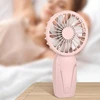 Neutral Solid Color Minimalist Style Fan-shaped Portable Mini Handheld Fan Adopts A Unique Mechanical Design with 7 Cooling Fans 5