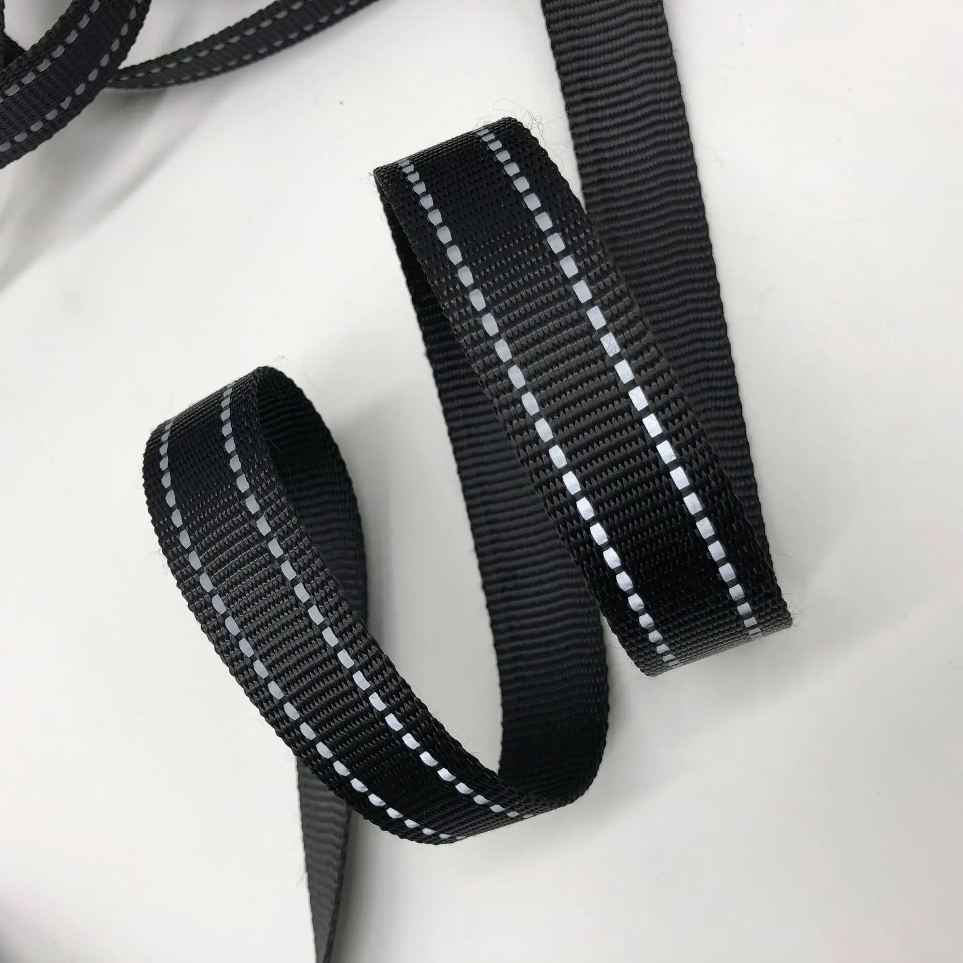 Pet Webbing Imitation Nylon Reflective Webbing Black Fitness Yoga Bag with Nylon