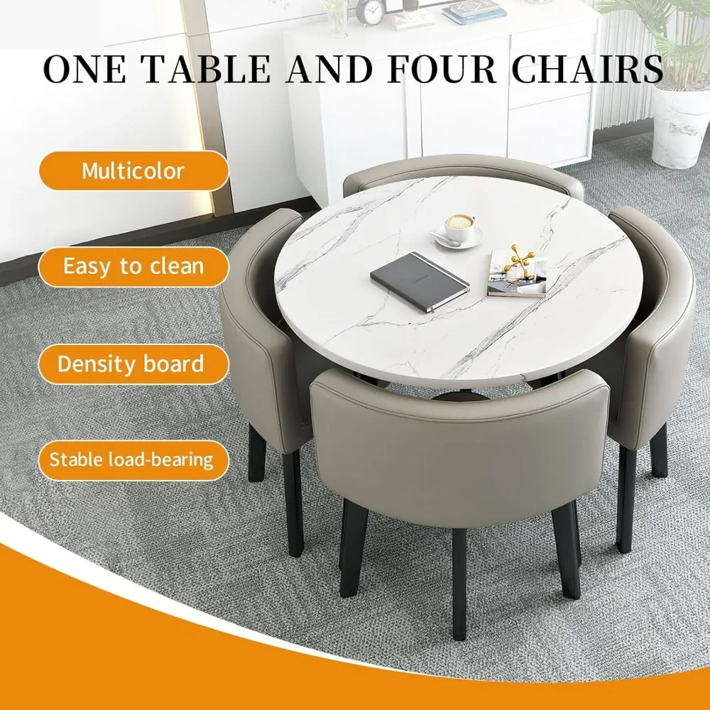 Round Dining Table Set,Kitchen Dining Table Set, Simple Small Round Table,Round Conference Table,Round Modern Set