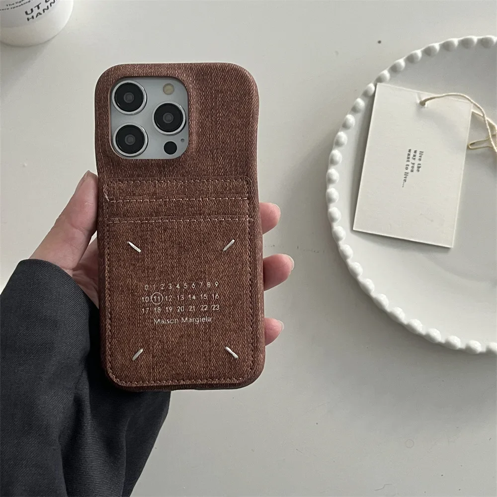 thumbnail image 1 of Funda para teléfono con ranura para tarjeta cosida a mano Inssimple con diseño cruzado, compatible con iPhone 15/14pro, cobertura completa, rígida, para iPhone 13/12, 1 of 5