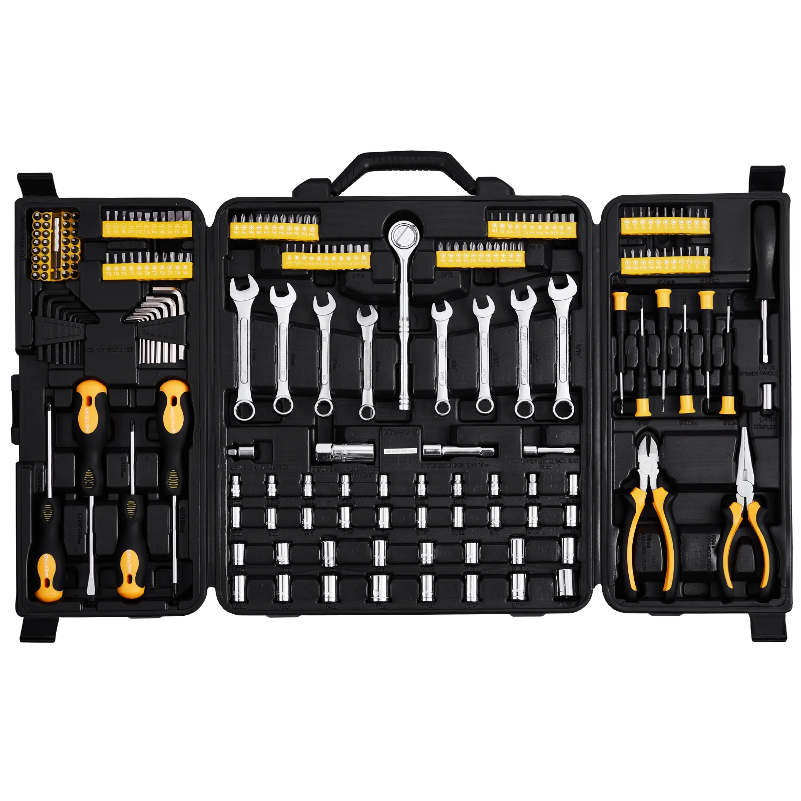 Alloy Steel Mechanics Tool Set with Sockets and Ratchet Handle