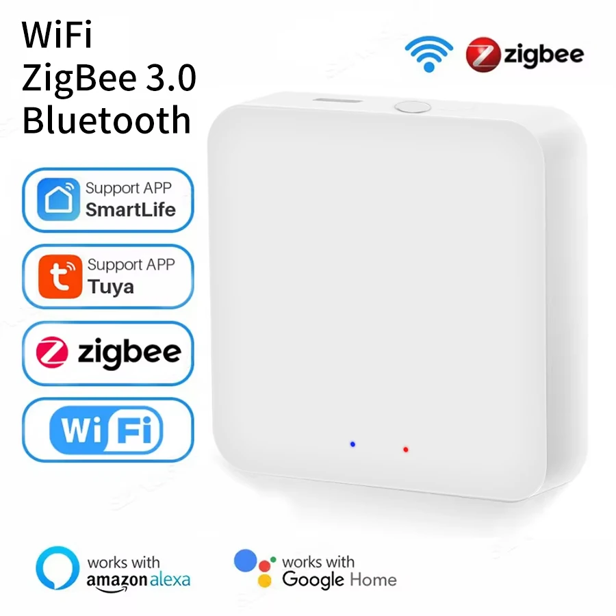 Tuya ZigBee 3.0 다중 모드 게이트웨이/Tuya Bluetooth 게이트웨이 스마트 홈 무선 원격 제어는 Alexa Google 홈과 협력합니다.