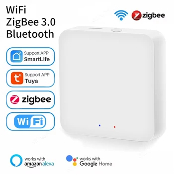 Zigbee 3.0 Gateway HUB Wireless Tuya Multi-mode WiFi Bluetooth Smart Life Home Bridge APP Remote Control Works with Alexa Google 1