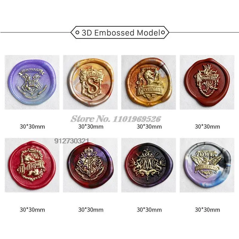 3D Embossed Magic School Wax Seal Stamp Magic Owl Head Retro Envelopes Wedding School Teacher Gift Scrapbooking Material
