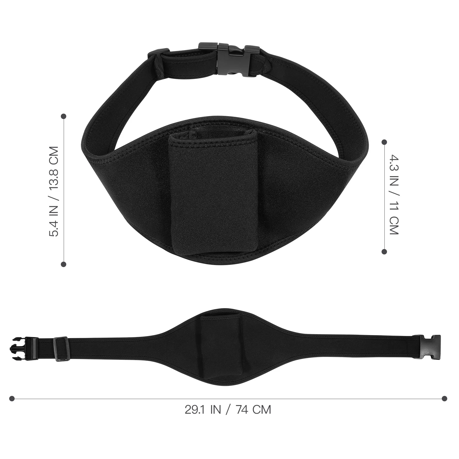 Mic Belt Microphone Holder Adjustable Nylon Waist Bag Mic Carrier for Fitness Trainers Speaker Transmitter Microphone Holder