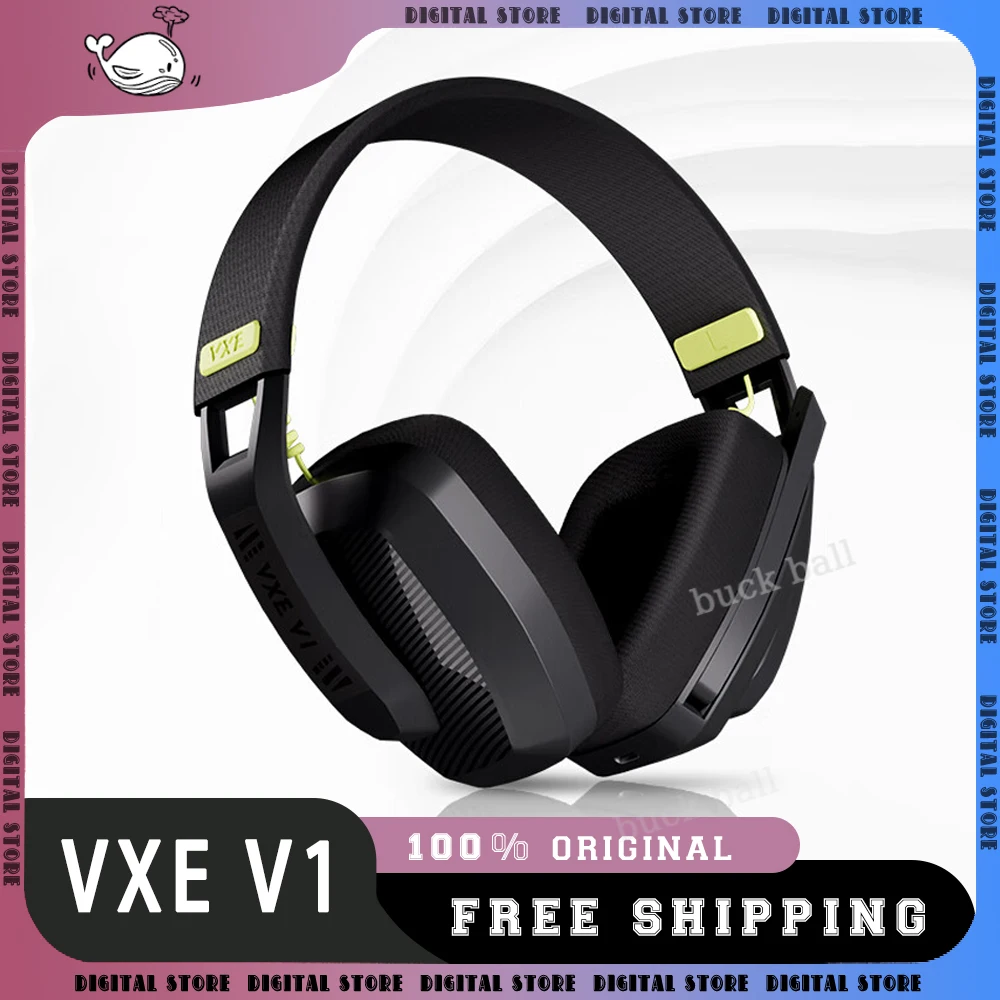 

VXE V1 Gamer Earphone 2 Mode 2.4G Bluetooth Wireless Siren V1 Headset With Microphone Lightweight Fps Gaming Headphones Boy Gift