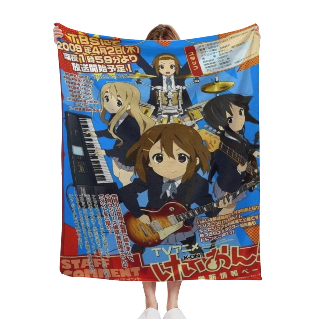 

Japan Anime Kawaii New K ON! Light Blanket Flannel Warm Soft Extra Soft Throw Office Nap Sleep