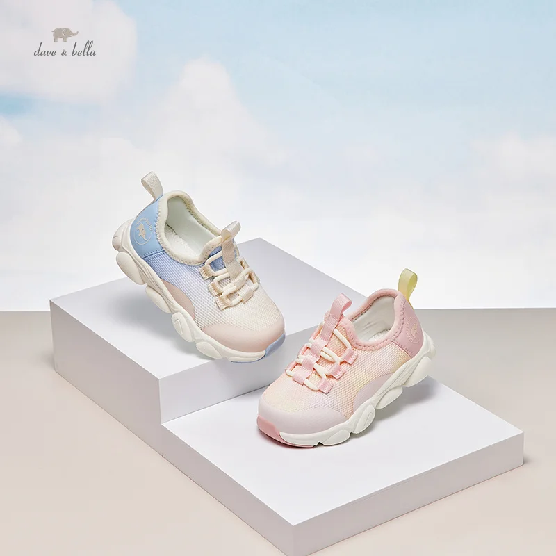 데이브 벨라 키즈 스니커즈, 스포츠 러닝 캐주얼 통기성 신발, 가을  소년 소녀 부드러운 바닥 미끄럼 방지 스니커즈 DB3235908