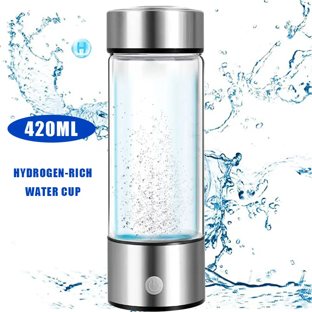 

Hydrogen Generator Water Cup Filter Ionizer Maker Hydrogen-Rich Water Portable Super Antioxidants ORP Hydrogen Bottle 420ml