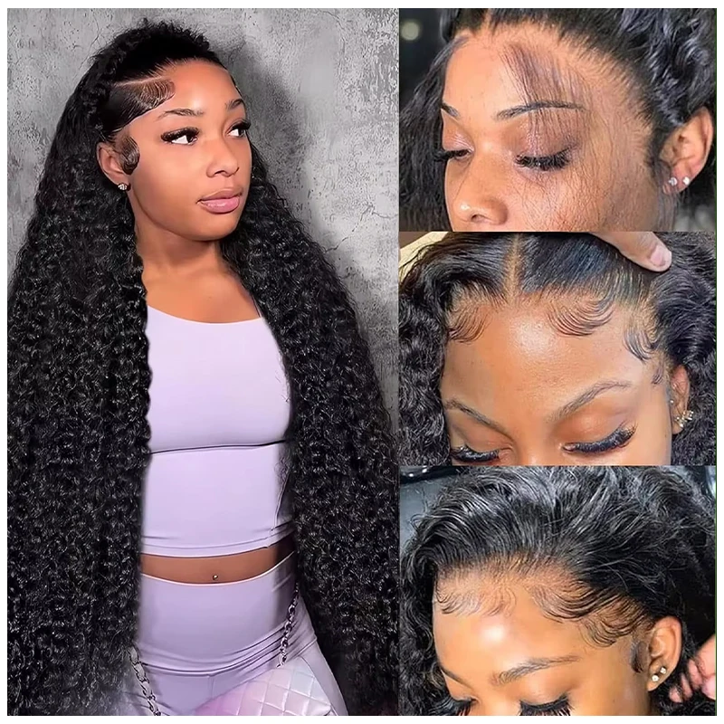 30 40 inch 13x6HD Lace Frontal  Human Hair Wigs Deep Wave Wig 7x6 Glueless Wigs Remy Curly Human Hair Wig 13x4 13x6 Frontal Wigs