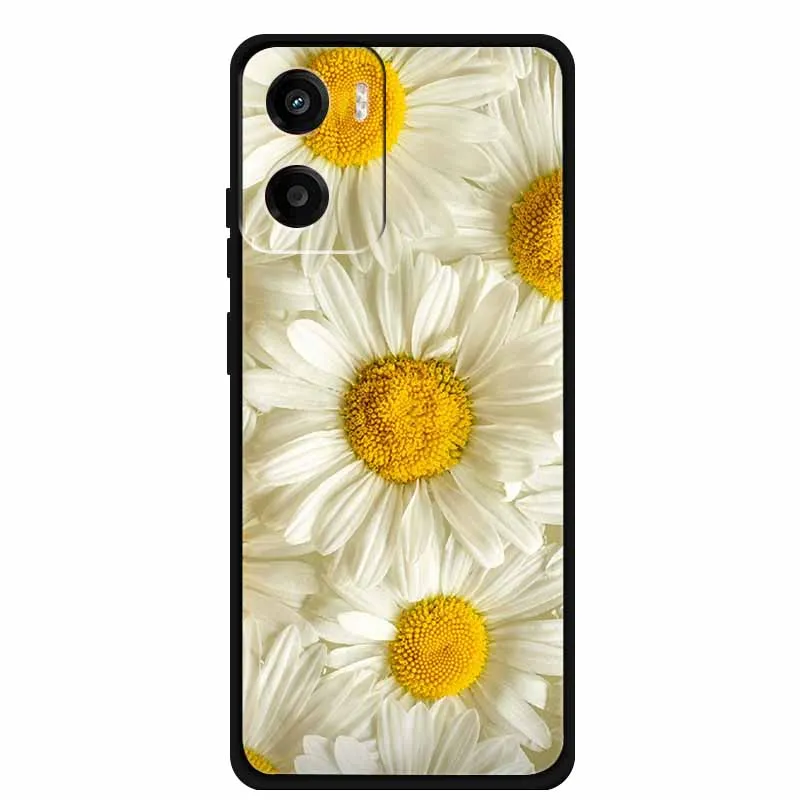 Cartoon Animal Soft Silicone TPU Phone Case with Flower Design - Dustproof Protective Cover