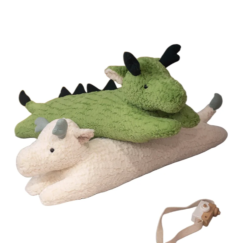 90/120CM Creative Cute Double Color Long Pillow Dragon Plush Toys Comfortable Sofa Decoration Kids Girls Birthday Festival Gifts