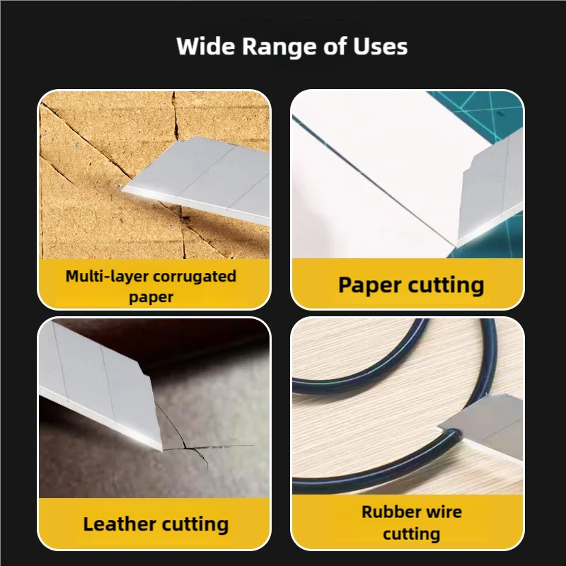 M&G 10pcs 9mm Small Artist Knife Blades 13 Blades SK5 Alloy Steel Replacement for Office Supplies Single Boxed cutting knife art knife utility knife blades