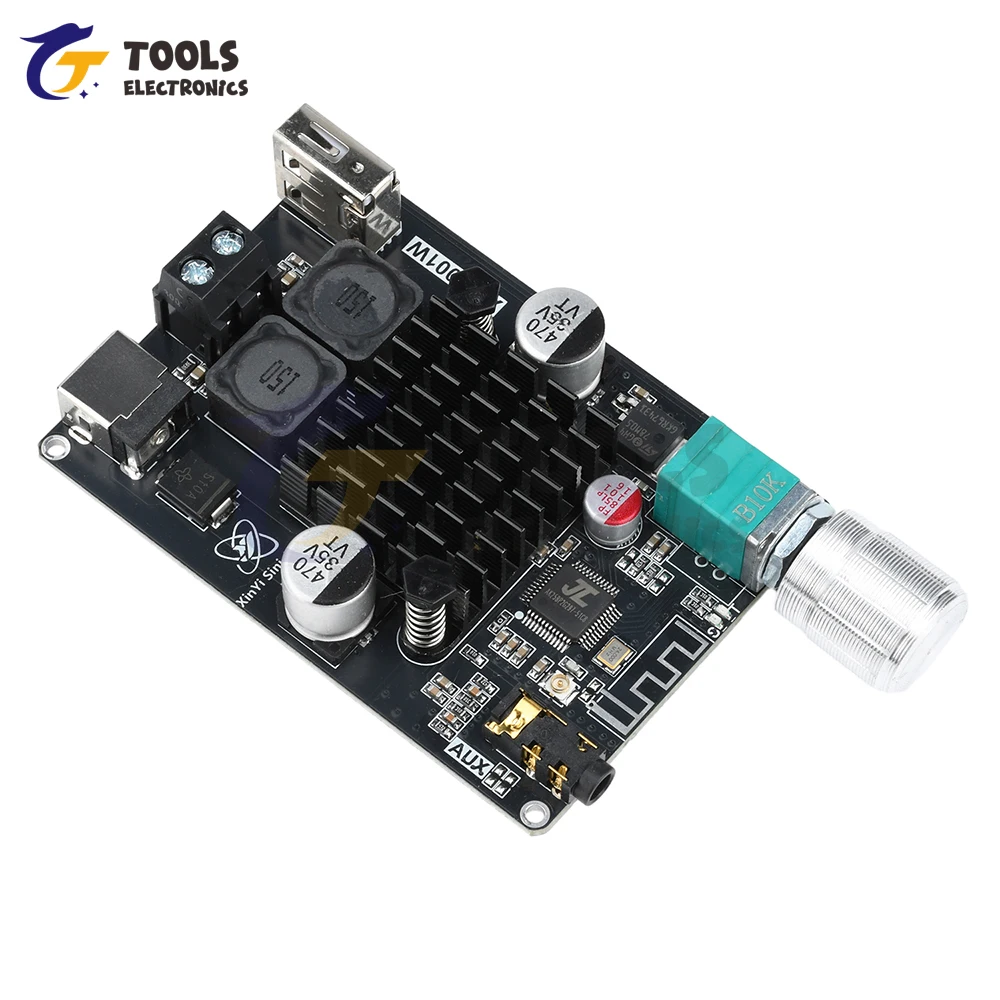 XY-1001W TPA3116 Bluetooth Audio Amplifier Board Module DC 9-24V