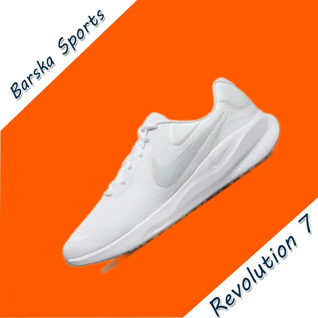 Nike Revolution 7 Low Men's and Women's Sneakers winter Fashionable and comfortable running shoes Lightweight and wearable white