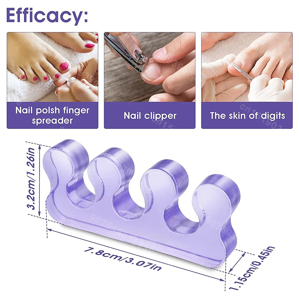 1Pair Soft Silicone Toe Separator Elastic Bunion Hallux Valgus Corrector Silica Gel Foot Toe Spreader Separator Foot Care Tool
