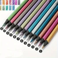 12 Colors Metallic Colored Pencil Set Drawing and Sketching Set Colored Pencil DIY Art Supplies Coloring Home Painting 2
