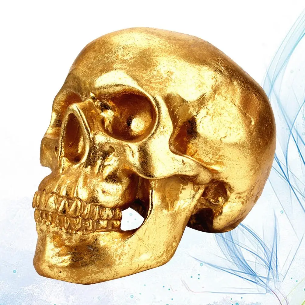 Gold Skull Coin Bank Money Box Piggy Halloween Gifts Decorative Storage 2