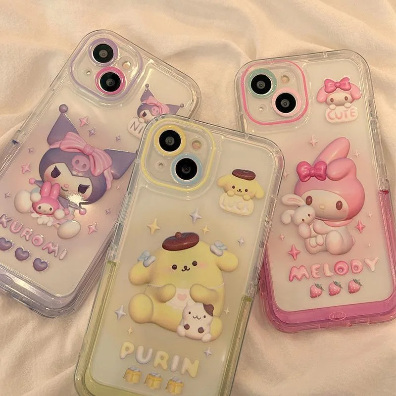Phone Case Iphone 11 Hello Kitty Kuromi Sanrio Invisible Bracket