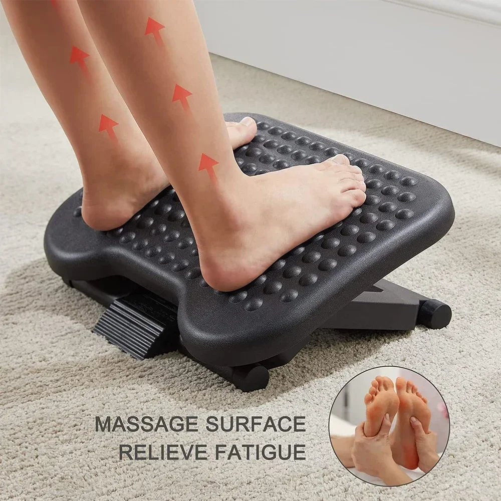 Comfier Under Desk Foot Rest With Heat & Vibration – Ergonomic Height Adjustable Foot Warmer For Office & Gaming