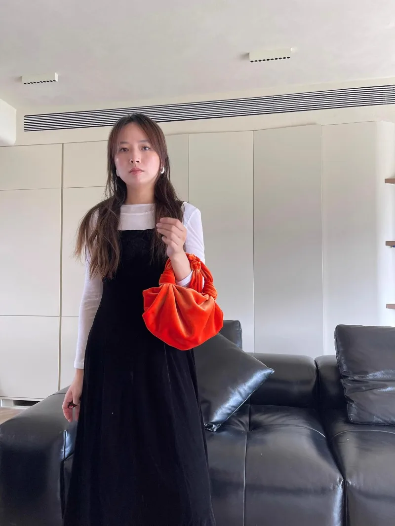 NEW Women's Bag Colorful Silk Satin Velvet Fashion Handbag Tote Shoulder Bags Crossbody Bag Phone Lipstick Coin Purse