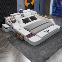 Lit de Luxe Moderne Multifonctionnel de Designer, Style Européen Unique, Grand Lit pour Hôtel, Décoration de Chambre, Letto Matrimoniale 6