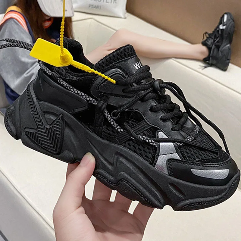 [LUMEN]DOUBLE STRAP MESH FLAT★新作・25SS★韓国★ Sneakers Mesh Splicing Korean Style Plus Velvet Keep Warm