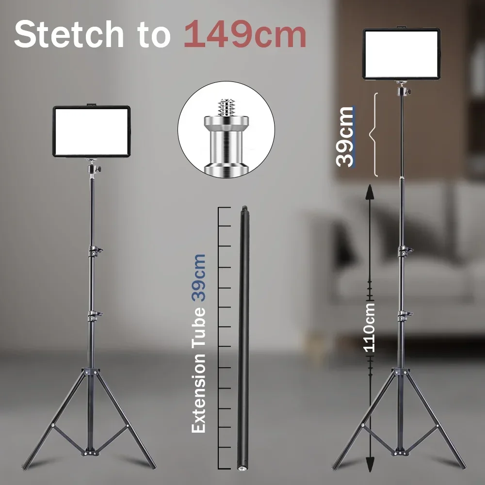 Zomei 110cm Phone Tripod 12''RGB Selfie Ring Light 32cm LED Fill Light Photography Stand Holder For Mobile Phone Youtube For phone tripod