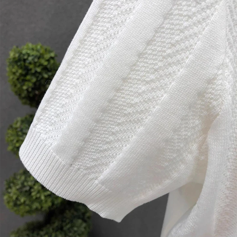 Fashionable Simple Striped Knit Polo Shirt Mens Summer Daily Leisure Breathable Knitted Tops Men Trendy Slim Short Sleeve Polos 16 Sa41eadd147a64e3abdb3e9f304f20051z