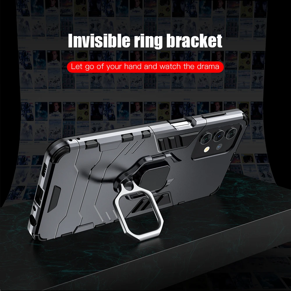 Shockproof Magnetic Ring Holder Stand Armour Phone Case