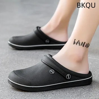 Beach Slippers for Men Round Toe Lightweight Flat Water Proof Comfortable Trendy All-match Breathable Non-slip Shoes Summer Main - Image 5