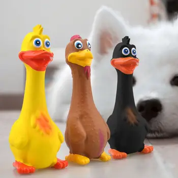 Bite Resistant Dog Cleaning Tooth Toys Latex Rubber Dog Squeaky Toy Chicken Ducks Animal Shape Squeaker Chew Toy For Dogs 1